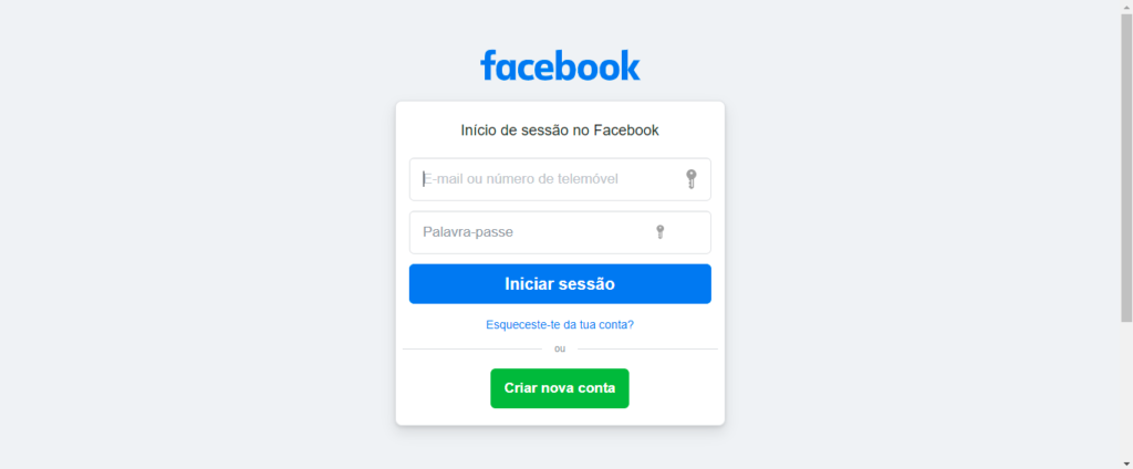 facebook pagina home login